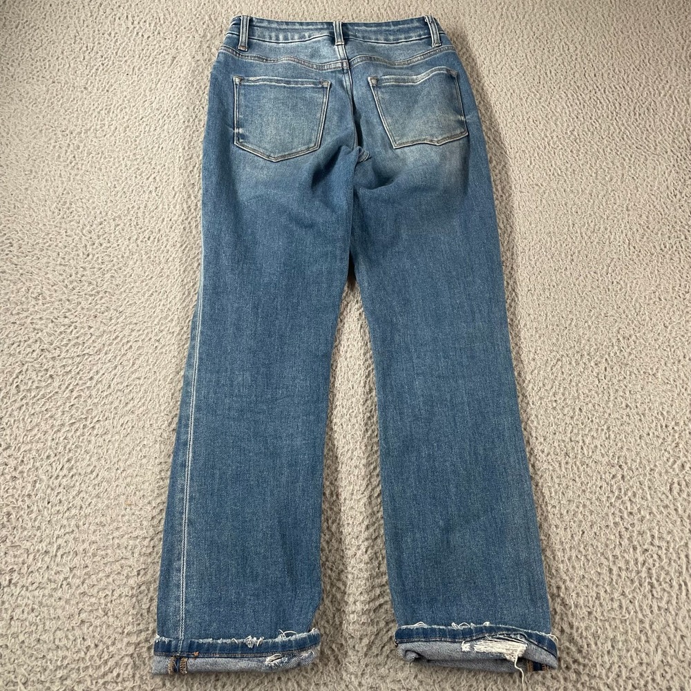 Flying Monkey Slim Straight Jeans Size 26 High Rise Medium Blue Stretch Poised - Picture 6 of 9